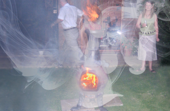 A very smoky chiminea